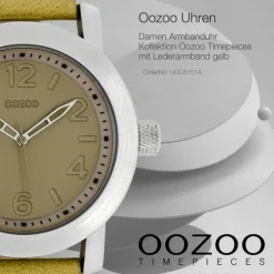 Oozoo Damen Armbanduhr Timepieces Analog Leder gelb UOC5151A