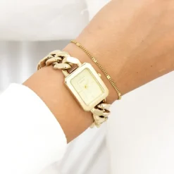 Oozoo Damen Armbanduhr Timepieces Analog Metall gold UOC11273