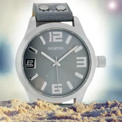 Oozoo Damen Armbanduhr Timepieces C1060 Analog Leder grau UOC1060A