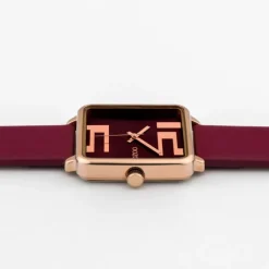 Oozoo Damen Armbanduhr Timepieces C10363 Analog Leder weinrot UOC10363