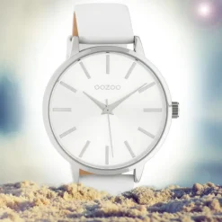 Oozoo Damen Armbanduhr Timepieces C10610 Analog Leder weiß UOC10610
