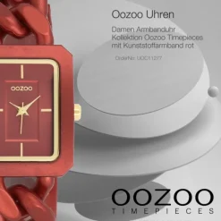 Oozoo Damen Armbanduhr Timepieces Analog Kunststoff rot UOC11277