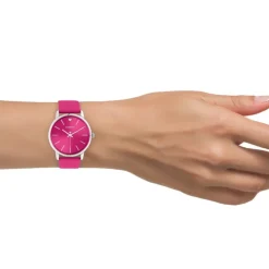 Oozoo Damen Armbanduhr Timepieces C10989 Analog Leder pink UOC10989