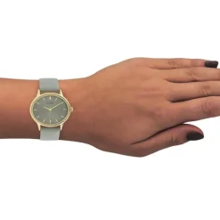 Oozoo Damen Armbanduhr Timepieces C11050 Analog Leder grau UOC11050