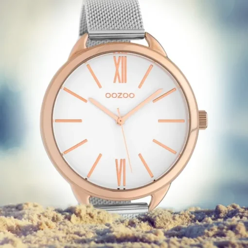 Oozoo Damen Armbanduhr Timepieces C10133 Quarz Stahl silber UOC10133