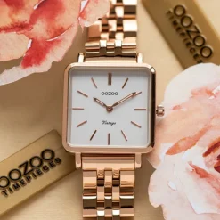 Oozoo Damen Armbanduhr Timepieces Analog Metall rosegold UOC9958A