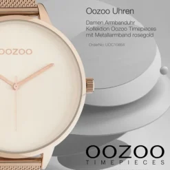 Oozoo Damen Armbanduhr Timepieces Analog Metall rosegold UOC10864