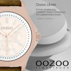 Oozoo Damen Armbanduhr Timepieces Analog Leder braun UOC6512A