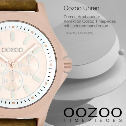 Oozoo Damen Armbanduhr Timepieces Analog Leder braun UOC6512A