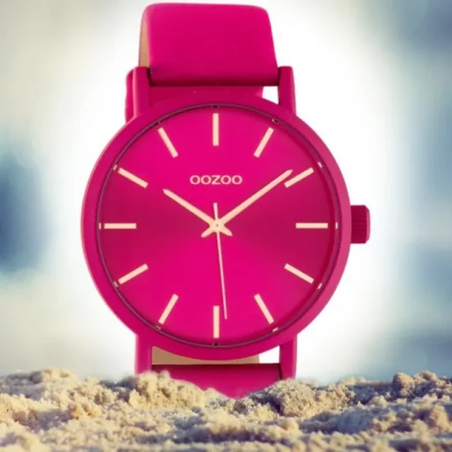 Oozoo Damen Armbanduhr Timepieces C10448 Quarz Leder fuchsia UOC10448
