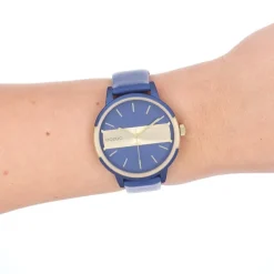 Oozoo Damen Armbanduhr Timepieces Analog Leder blau UOC11154