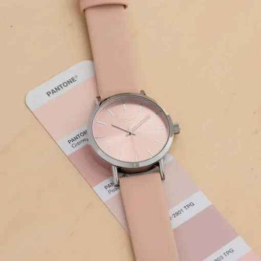 Oozoo Damen Armbanduhr Timepieces Analog Leder beige weiß UOC10446