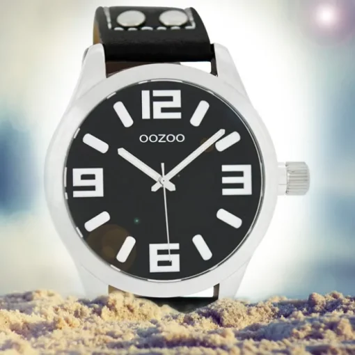 Oozoo Damen Armbanduhr Timepieces C1054 Analog Leder schwarz UOC1054A