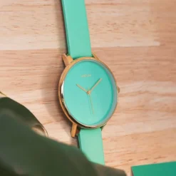 Oozoo Damen Armbanduhr Timepieces C10573 Analog Leder hellgrün UOC10573