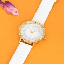Oozoo Damen Armbanduhr Timepieces C10576 Analog Leder weiß UOC10576