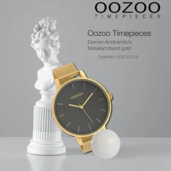 Oozoo Damen Armbanduhr Timepieces Analog Metall gold UOC10219