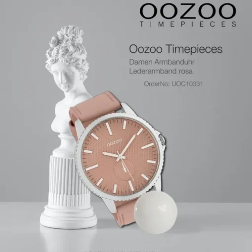 Oozoo Damen Armbanduhr Timepieces Analog Leder rosa UOC10331
