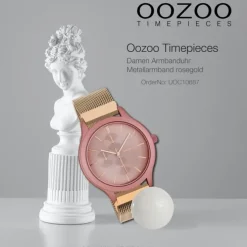 Oozoo Damen Armbanduhr Timepieces Analog Metall rosegold UOC10687