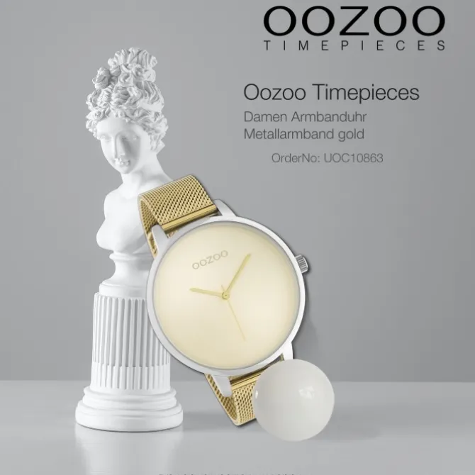 Oozoo Damen Armbanduhr Timepieces Analog Metall gold UOC10863