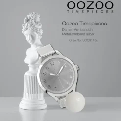 Oozoo Damen Armbanduhr Timepieces Analog Metall silber UOC9115A