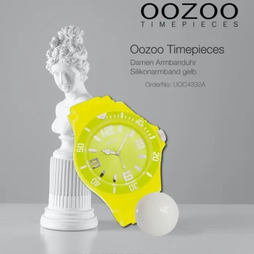 Oozoo Damen Armbanduhr Timepieces Analog Silikon gelb UOC4332A