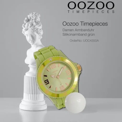 Oozoo Damen Armbanduhr Timepieces Analog Silikon grün UOC4350A