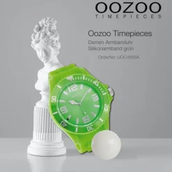 Oozoo Damen Armbanduhr Timepieces Analog Silikon grün UOC4656A