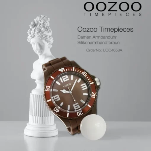Oozoo Damen Armbanduhr Timepieces Analog Silikon braun UOC4658A