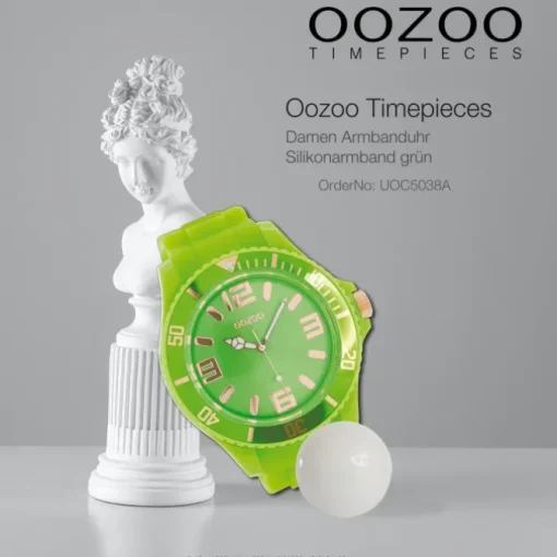Oozoo Damen Armbanduhr Timepieces Analog Silikon grün UOC5038A
