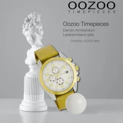 Oozoo Damen Armbanduhr Timepieces Analog Leder gelb UOC6196A