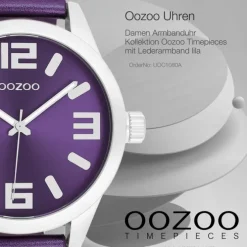 Oozoo Damen Armbanduhr Timepieces Analog Leder lila UOC1080A