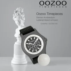Oozoo Damen Armbanduhr Timepieces Analog Leder schwarz UOC6514A