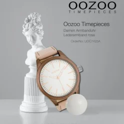 Oozoo Damen Armbanduhr Timepieces Analog Leder rosa UOC7425A