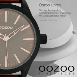 Oozoo Damen Armbanduhr Timepieces Analog Leder braun UOC7427A