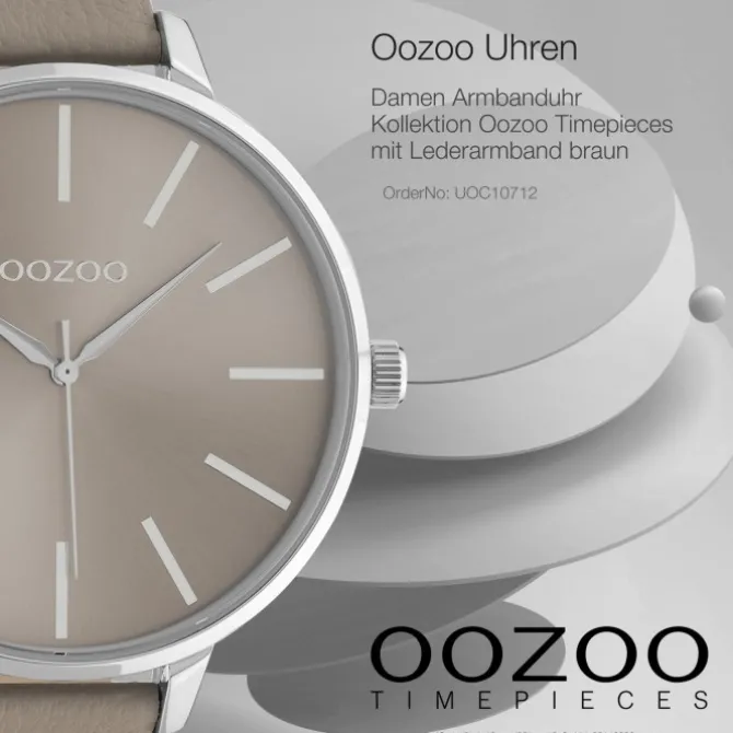 Oozoo Damen Armbanduhr Timepieces C10712 Analog Leder braun UOC10712