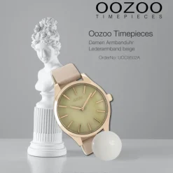 Oozoo Damen Armbanduhr Timepieces Analog Leder beige UOC9502A