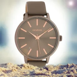 Oozoo Damen Armbanduhr Timepieces C10612 Analog Leder braun taupe UOC10612