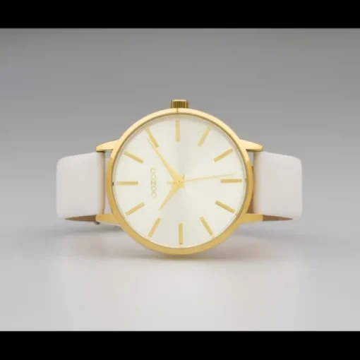 Oozoo Damen Armbanduhr Timepieces C10611 Analog Leder weiß UOC10611