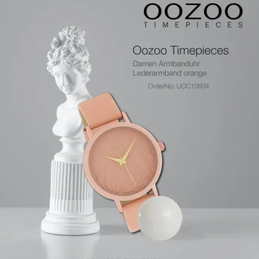Oozoo Damen Armbanduhr Timepieces C10604 Analog Leder orange UOC10604