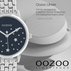 Oozoo Damen Armbanduhr Timepieces C11026 Analog Edelstahl silber UOC11026