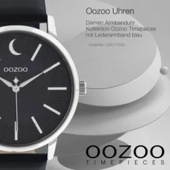 Oozoo Damen Armbanduhr Timepieces C11043 Analog Leder blau UOC11043