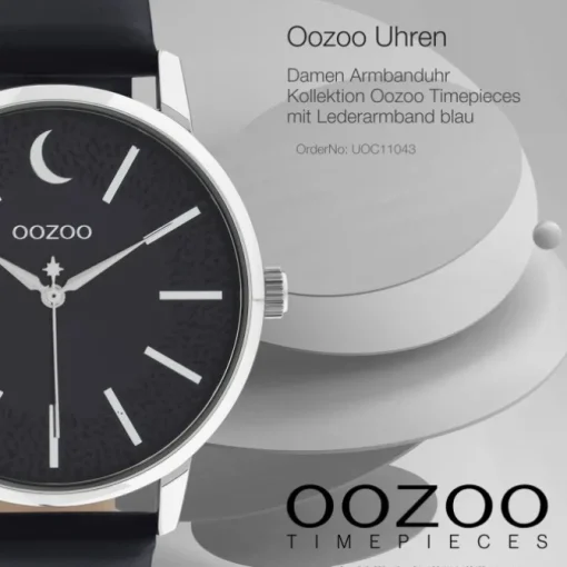 Oozoo Damen Armbanduhr Timepieces C11043 Analog Leder blau UOC11043
