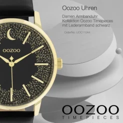 Oozoo Damen Armbanduhr Timepieces C11044 Analog Leder schwarz UOC11044