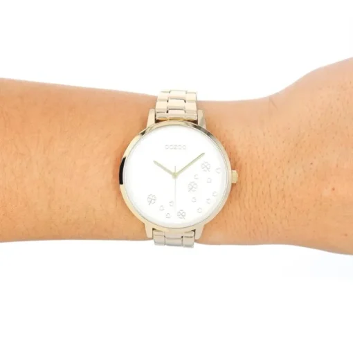 Oozoo Damen Armbanduhr Timepieces Analog Edelstahl gold UOC11122