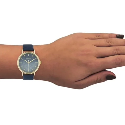 Oozoo Damen Armbanduhr Timepieces C10938 Analog Leder dunkelblau UOC10938