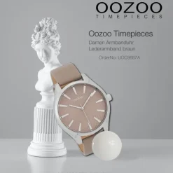 Oozoo Damen Armbanduhr Timepieces Analog Leder braun UOC9687A