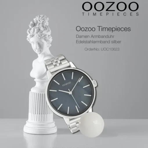 Oozoo Damen Armbanduhr Timepieces Analog Edelstahl silber UOC10623