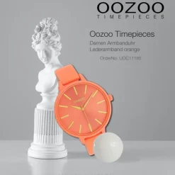 Oozoo Damen Armbanduhr Timepieces Analog Leder orange UOC11185