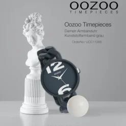 Oozoo Damen Armbanduhr Timepieces Analog Kunststoff grau UOC11268