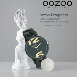 Oozoo Damen Armbanduhr Timepieces Analog Kunststoff dunkelgrün UOC11269